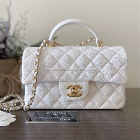 chanel white top handle bag|vintage chanel top handle bag.